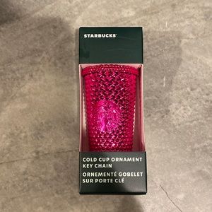✨NEW STARBUCKS Sangria Studded Bling Ornament/Key Chain Winter 2022